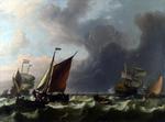 欧洲12-19世纪油画一_BACKHUYSEN, Ludolf - Dutch Men-of-war off Enkhuizen